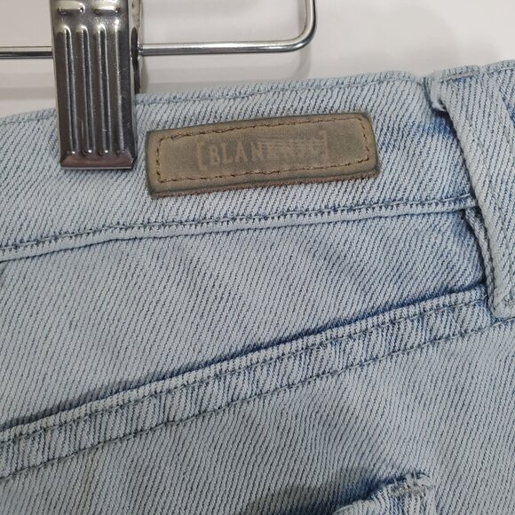 BLANK NYC Women Denim Shorts Size 30 The Fulton Raw Hem Y2K High Rise Light Wash - Picture 9 of 9